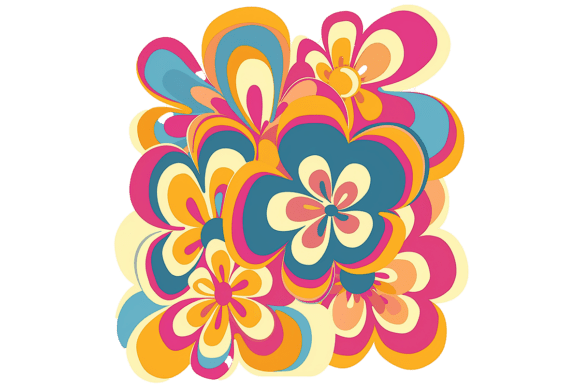 Download 60s Floral Background Sublimation Png - Premium Bundle