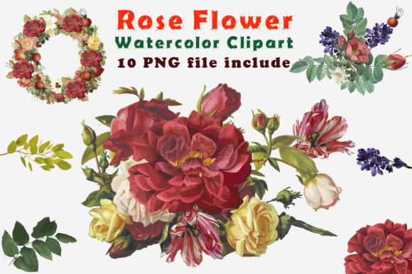 Download Digital Clipart Watercolor Flower Design - Watercolor Collection