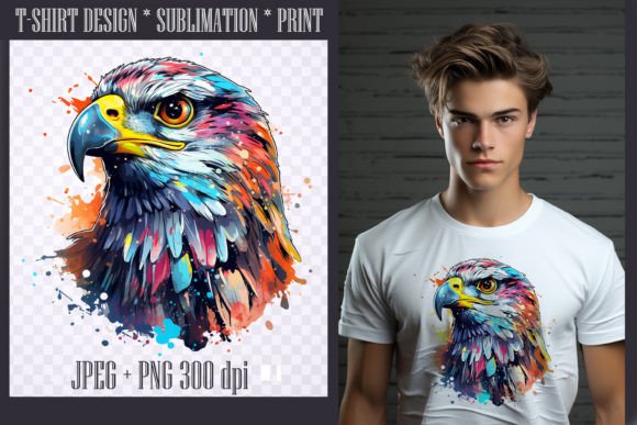 Download Bright Watercolor Bald Eagle,transparent - Watercolor Collection