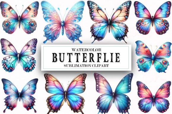 Download Watercolor Butterflies Clipart - Watercolor Collection