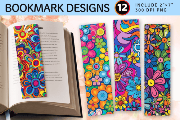 Download Rainbow Hippie Flowers PNG Bookmark Desi - Premium Resources