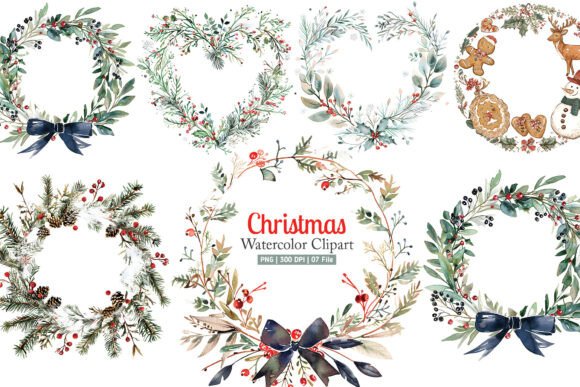 Download Watercolor Christmas Frame PNG Clipart - Watercolor Collection
