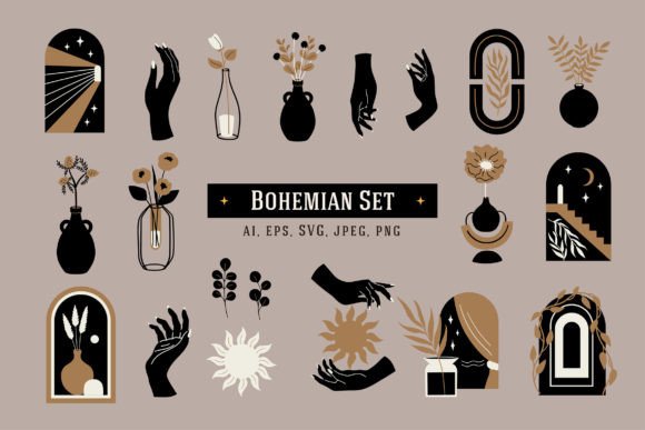 Download 20 Bohemian Illustrations - Illustrations Collection
