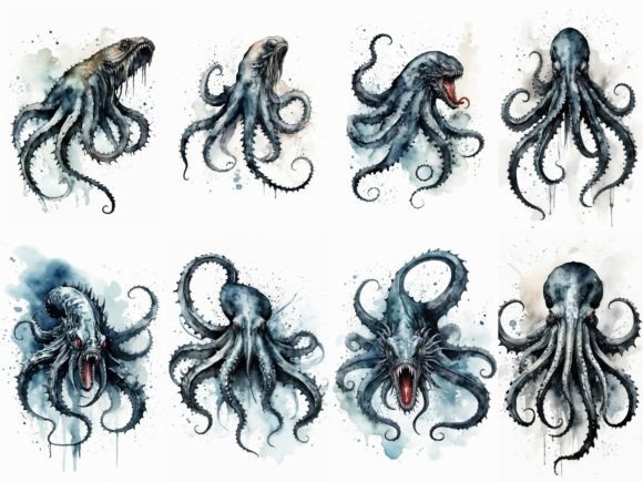 Download 32 Images Kraken Watercolor Painting - Watercolor Collection