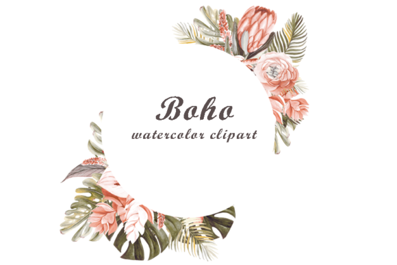 Download Watercolor Boho Clipart Collection - Watercolor Collection