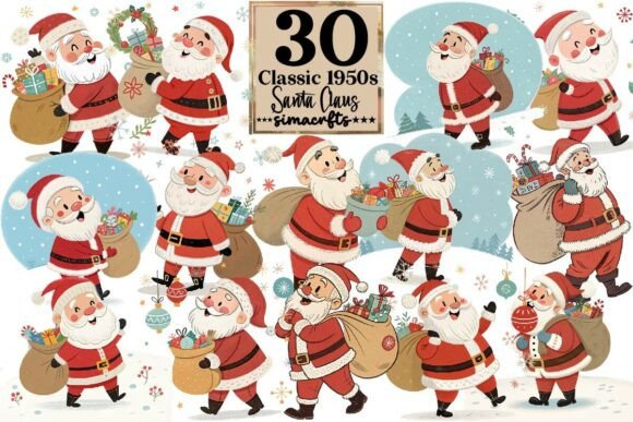 Download Classic 1950s Santa Claus Sublimation - Classic Collection