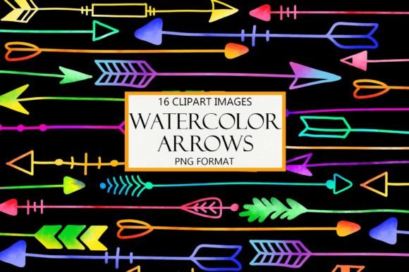 Download Watercolor Boho Clipart Arrows - Watercolor Collection
