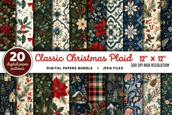 Download Classic Christmas Plaid Backgrounds - Classic Collection