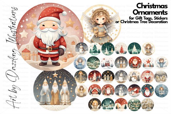 Download Nordic Watercolor Christmas Ornaments - Watercolor Collection
