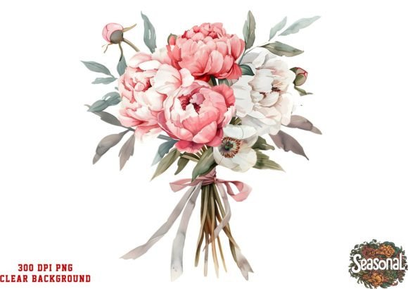 Download Watercolor Peonies Floral Graphics - Watercolor Collection
