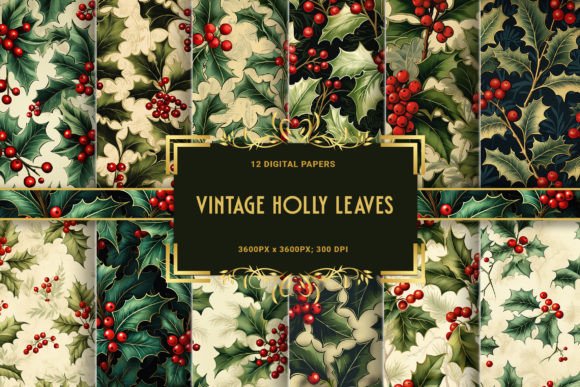 Download Vintage Holly Leaves: Classic Festive - Classic Collection