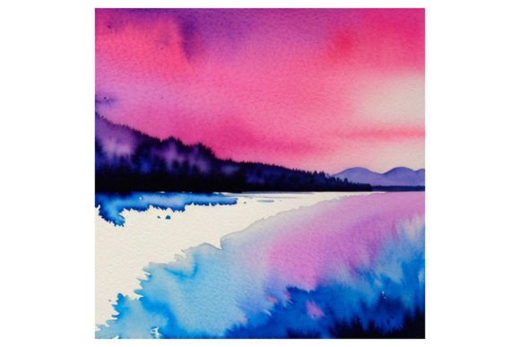Download Watercolor Painting Mountain Landscape - Watercolor Collection