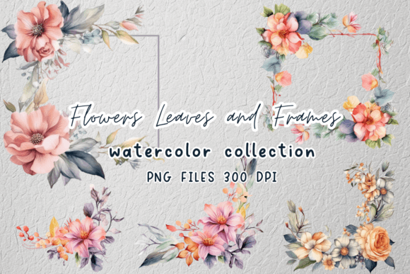 Download Vintage Watercolor Flowers Frame Clipart - Watercolor Collection