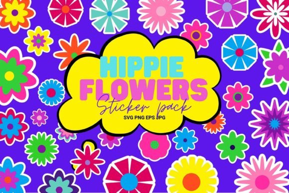 Download Hippie Flowers SVG Pack - Premium Resources
