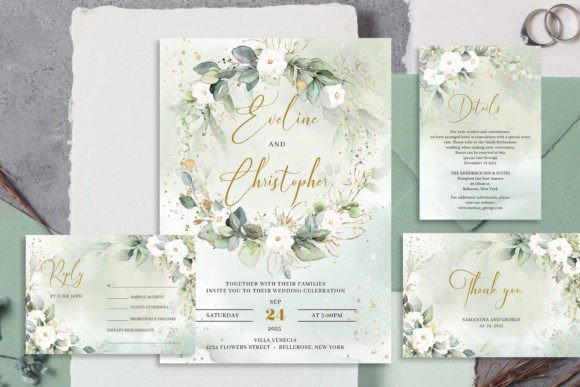 Download Boho Watercolor Greenery Wedding Invite - Watercolor Collection